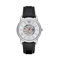 阿玛尼手表 时尚钢带男表 时尚镂空自动机械男士表 AR1997 黑带