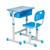 致恒华木钢塑单人课桌椅ZHHM-X005(单柱)