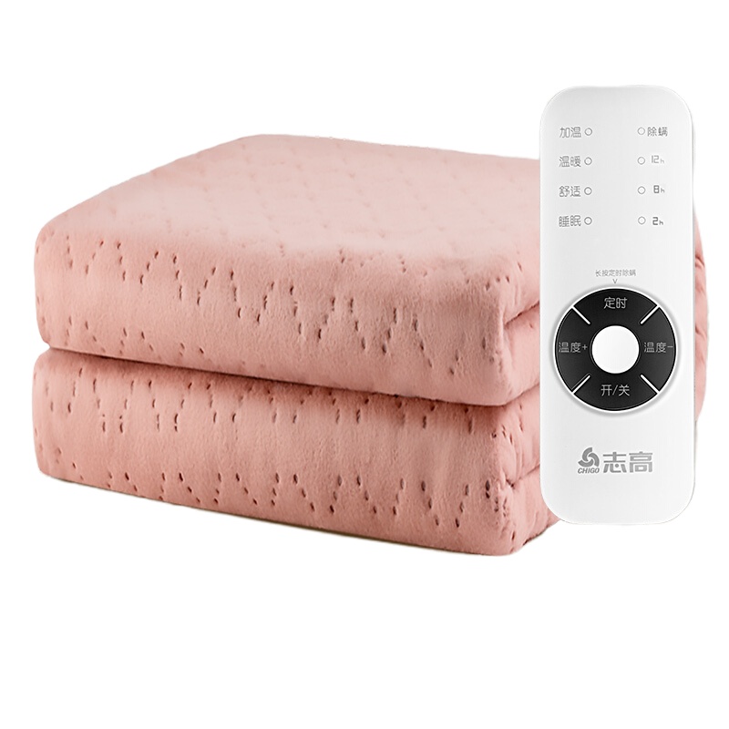 志高(CHIGO)电热毯单人电褥子电暖毯除螨加热毯子 家用电热床垫多模式升温自动断电加厚毛毯 1.8米*0.8米