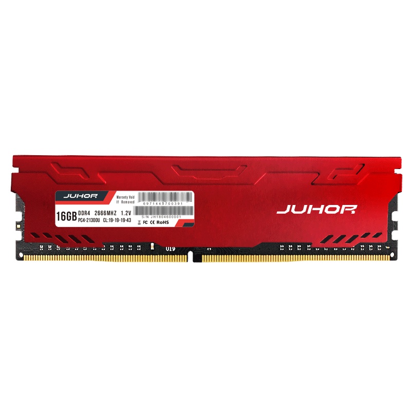 JUHOR玖合星辰 DDR4 2666 16G 台式机内存条 散热马甲条
