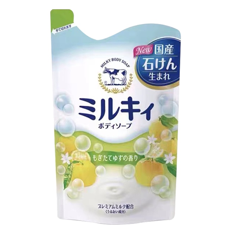 COW牛乳石碱柚子活力沐浴露替换装400ML 清新保湿