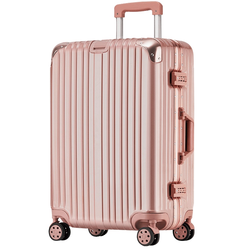 淘尔杰/TAOERJ旅行箱拉杆箱网红ins女男学生密码拉杆万向轮小型旅行登机皮箱子[20寸/圆角太空银/拉链款]