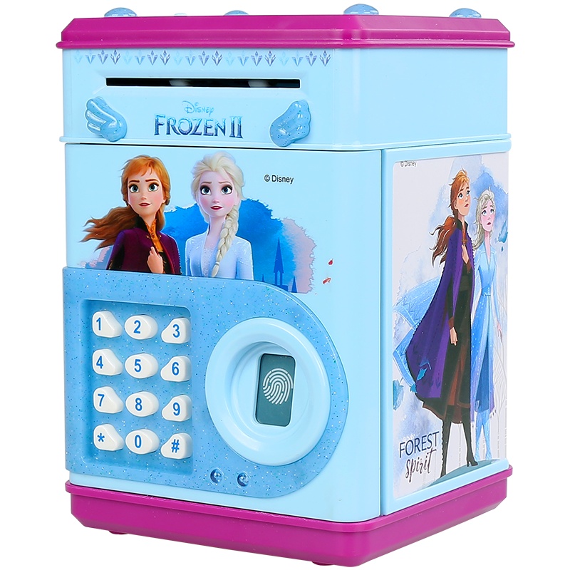 壹百分迪士尼冰雪奇缘2 指纹存钱罐 过家家公主玩具小女童女孩生日礼物 DS-2572 男孩女孩玩具 塑料玩具 3-10岁