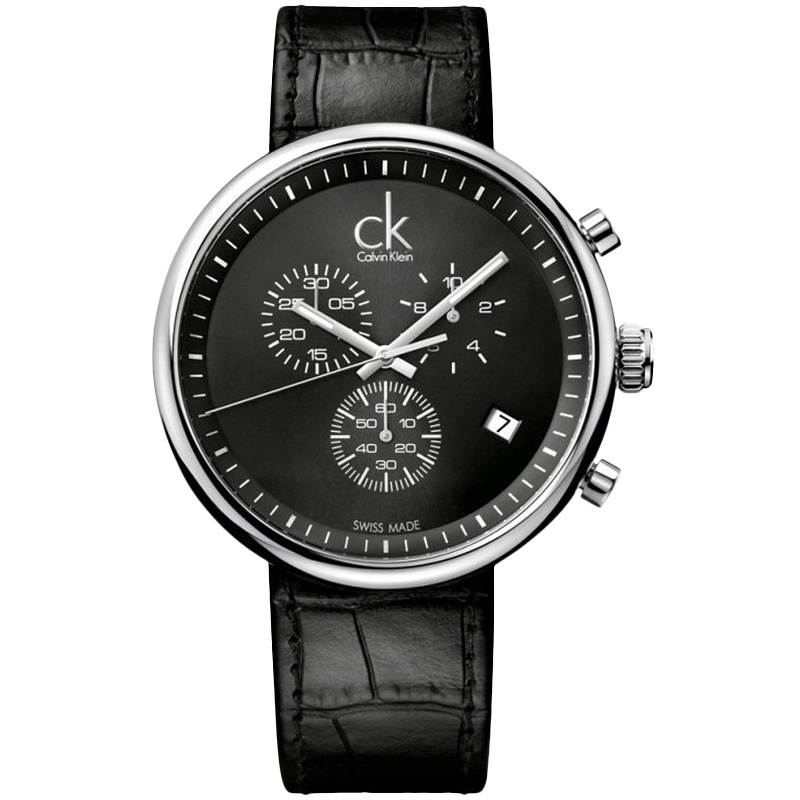 Calvin Klein Gents系列经典计时布局石英表男表K2N271C1 瑞士CK手表
