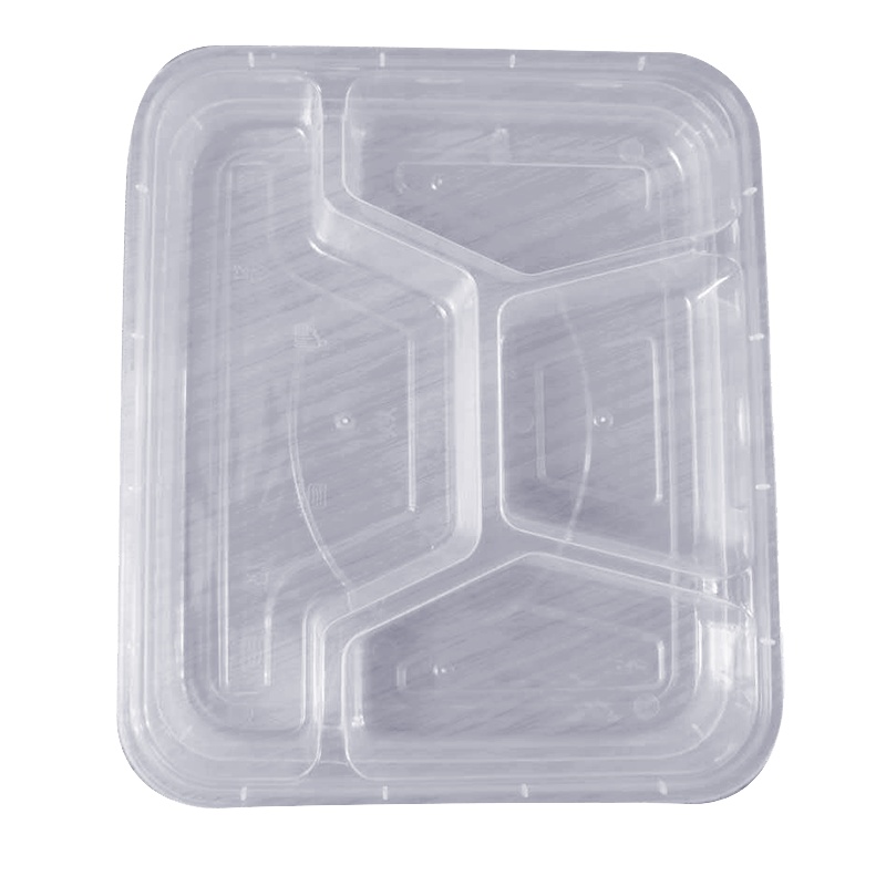 港迪豪长方形一次性快餐外卖打包饭盒300套带盖650ML TH-065C/件