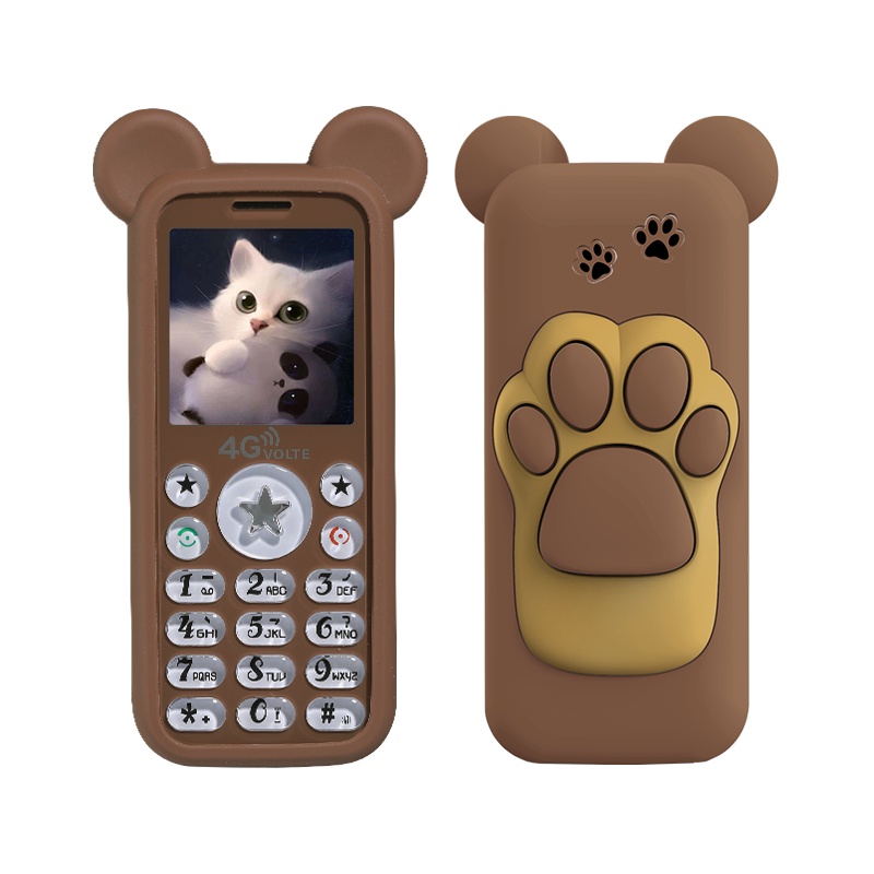 [4G全网通]朵唯W88儿童手机小学生戒网瘾可爱卡通男女款定位迷你非智能移动联通电信版小孩初高中生卡片手机只可以打电话无摄像头