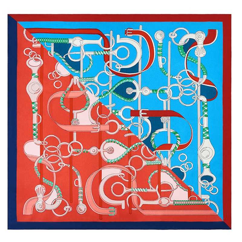 万事利桑蚕丝新品真丝丝巾领巾女百搭真丝小领巾时尚小方巾链曲