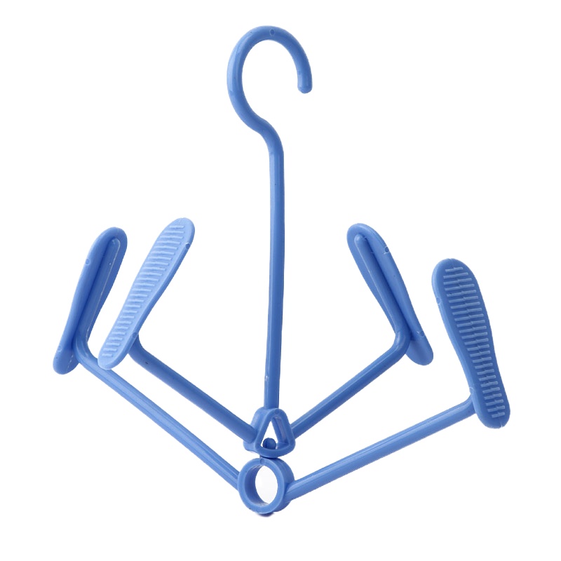 叠挂式活动晒鞋架多用塑料挂鞋架 防风阳台晾鞋架四挂钩便携式晾干湿两用晒鞋衣架颜色随机