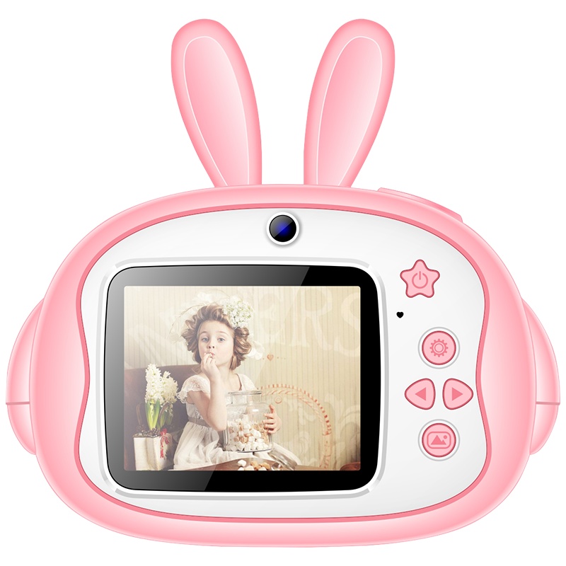 3Q宝贝 儿童相机兔子数码照相机 粉色