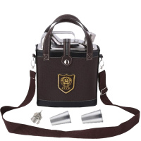 304不锈钢油桶酒壶3斤5斤10斤装随身户外携带大酒瓶桶状水壶 封后 5斤装201不锈钢送1漏斗2酒杯