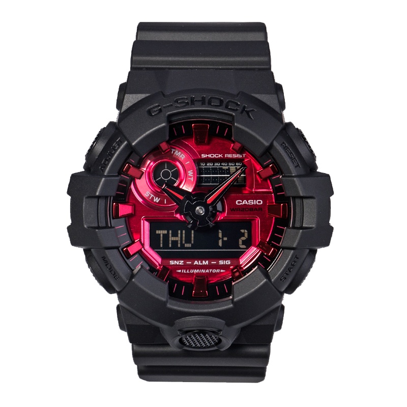 卡西欧(CASIO)手表 G-SHOCK系列 防震防水运动男士手表石英表男 GA-700AR-1A