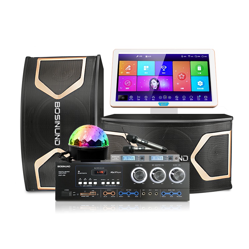 bosinund/博斯顿K5豪华版 家庭KTV音响全套装语音智能点歌机家用蓝牙客厅音响卡拉OK 2TB硬盘微信点歌
