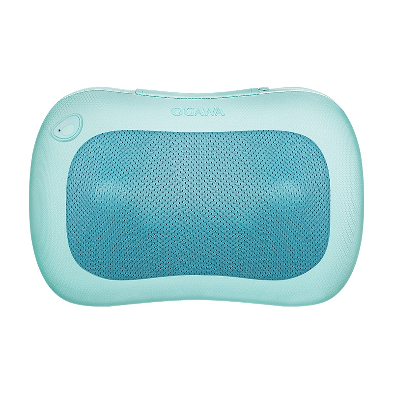 奥佳华(OGAWA)无线按摩枕 OG-2028颈椎按摩枕颈部腰部按摩按摩器家用车载颈肩按摩枕器 小方糖 充电版 蓝色