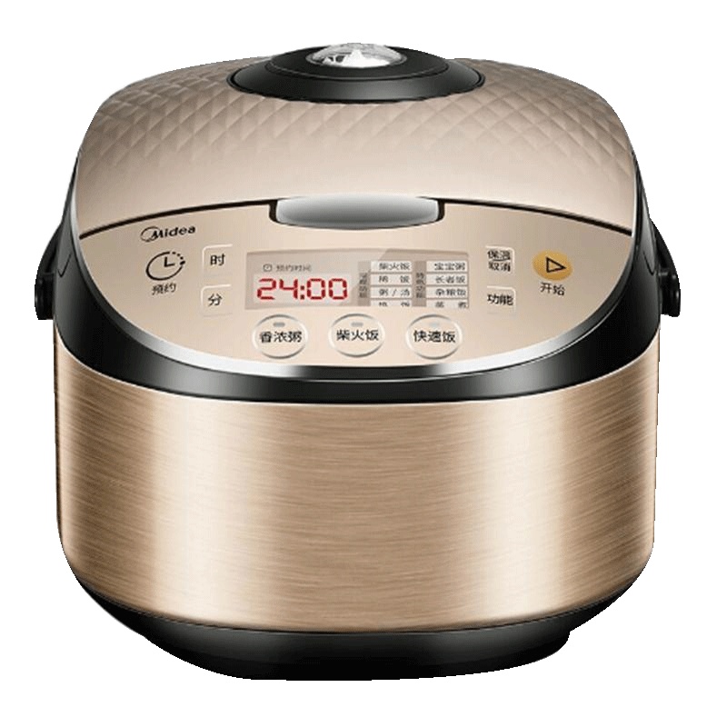 美的电饭煲（锅）柴火饭快速饭 智能加热24h预约 可拆卸上盖 MB-FB40V1 卡其色