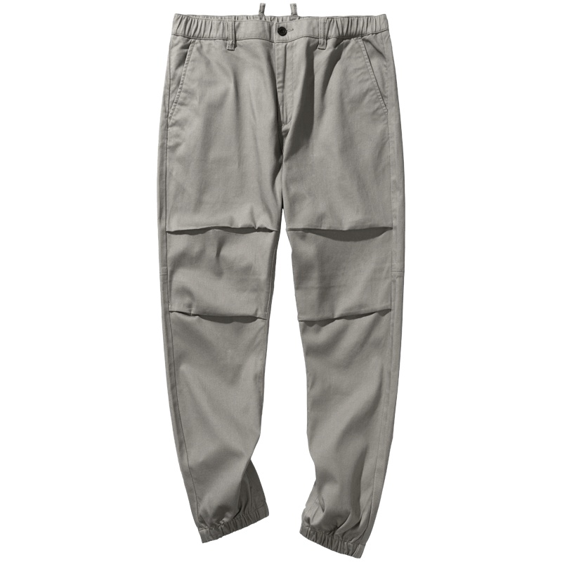 千纸鹤青年休闲裤男2019秋季 商务宽松半松紧裤腰束脚裤70220