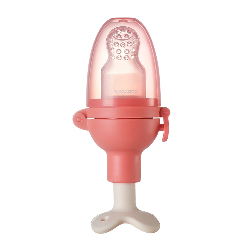 babycare婴儿食物咬咬袋果蔬乐磨牙棒 宝宝吃水果辅食器硅胶牙胶光珊红1306