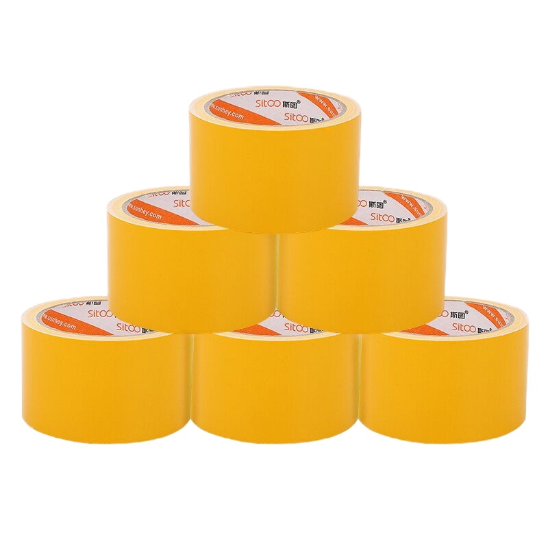 企购优品 布基胶带 地毯场馆舞台车库用胶带 4.8厘米宽 黄色 6个装/筒