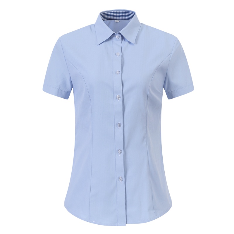 递乐(DiLe)储蓄银行新款衬衣长袖邮局工作服女式制服蓝色 湖蓝色 女式长袖 36