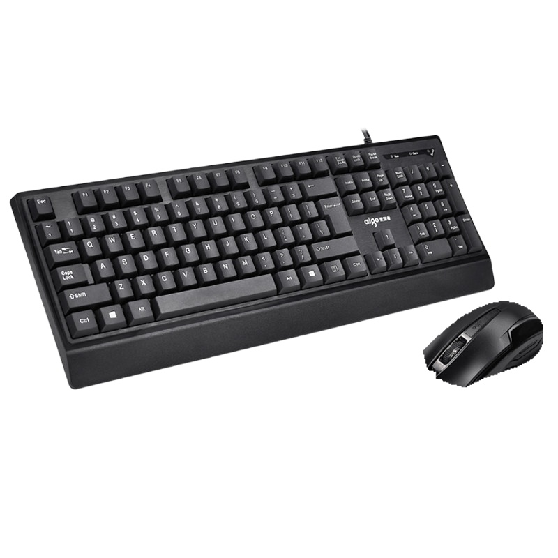 爱国者(AIGO) USB有线键盘鼠标套装笔记本台式电脑键鼠套装家用办公通用 WQ-9508