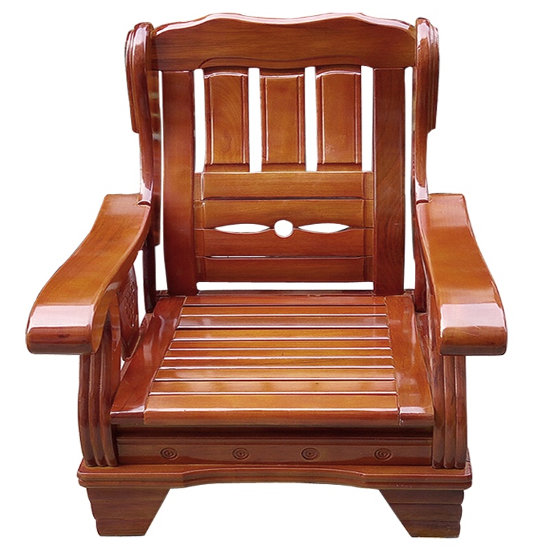 瑞丰杰- 实木沙发单人位接待沙发 RJ-SF0111