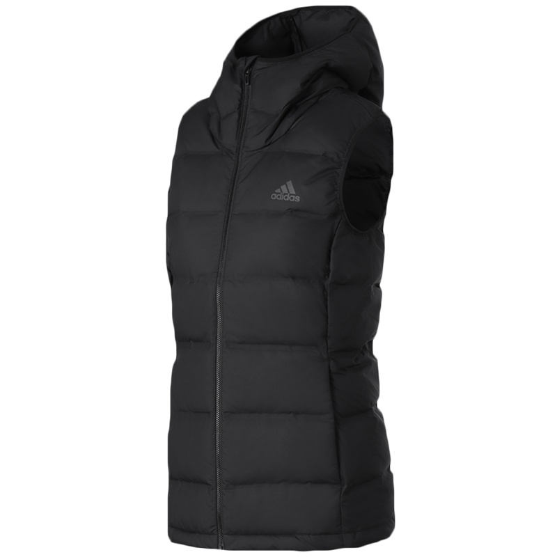 阿迪达斯女服羽绒马夹户外保暖羽绒背心运动休闲服BQ1943