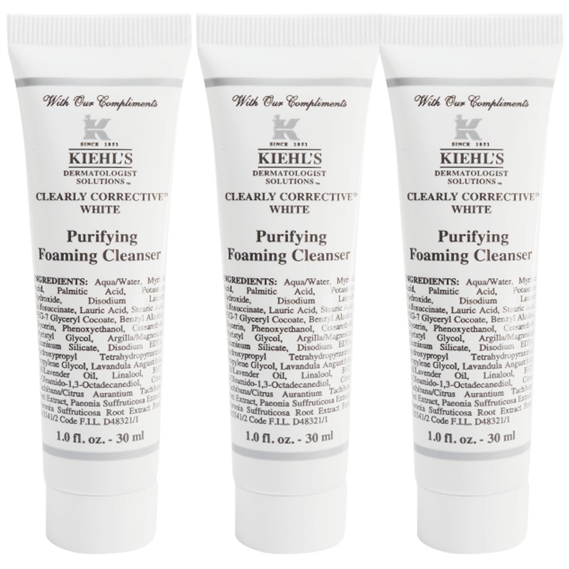 科颜氏(Kiehl's)莹亮净肤泡沫洁面乳30ml*3