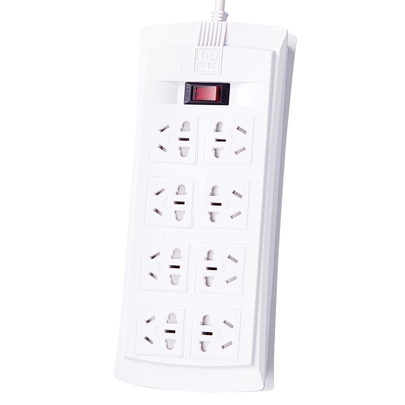 突破（TOP）D1K8八位插孔全长1.8米新国标带儿童保护门总控插座过载自动断电拖线板/插座/插线板/排插/接线板