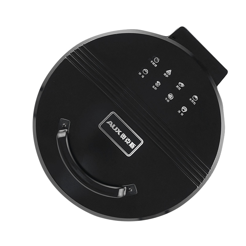 奥克斯(AUX)电饼铛 家用双面加热烙煎烤饼锅薄饼机新款加深加大迷小型 黑色