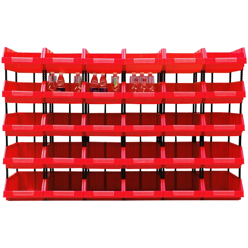 海斯迪克 gnjz-148零件盒组合式 塑料盒物料盒收纳盒 货架组合螺丝盒子 (2个) HC6红250*148*120