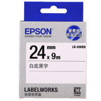 爱普生(EPSON) LK-6WBN 标签机色带 24mm 白底黑字 (适用LW-600P/LW-700机型)
