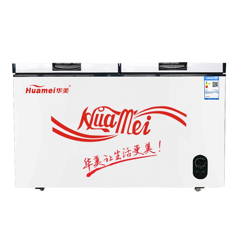 华美(Huamei)BCD-359升厨房商用保鲜设备 顶开门冰柜 冷藏冷冻转换 节能单温冰箱 家用商用卧式冷柜展示柜