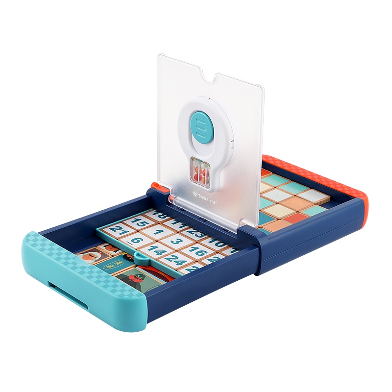 Topbright特宝儿 华容道逻辑思维3合一进阶数字盒男孩女孩木质移动拼图启蒙宝宝智力游戏120519