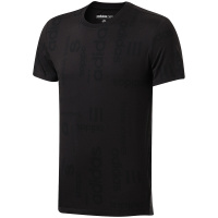 【自营】adidas阿迪达斯NEO男子短袖T恤暗纹logo休闲运动服CV6894 L CV6894黑