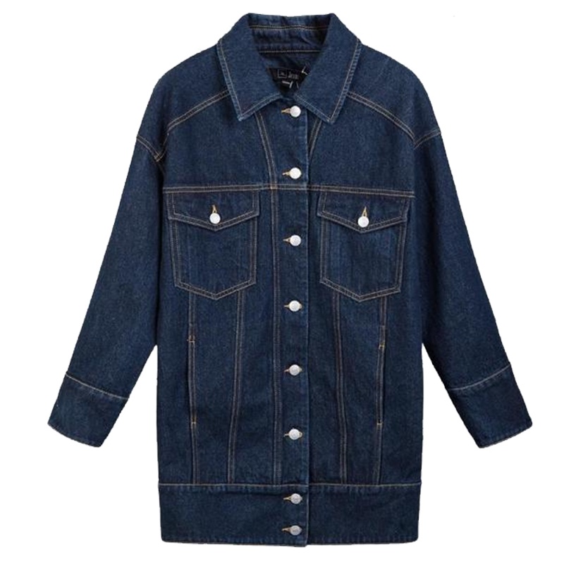 【热卖】牛仔外套女装2019秋冬新款韩版学生宽松休闲中长款开衫夹克上衣潮70009627