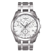 天梭(TISSOT)手表 库图系列 多功能三眼计时 防水石英男表 带日历 男士手表 皮带 运动休闲 瑞 男士手表