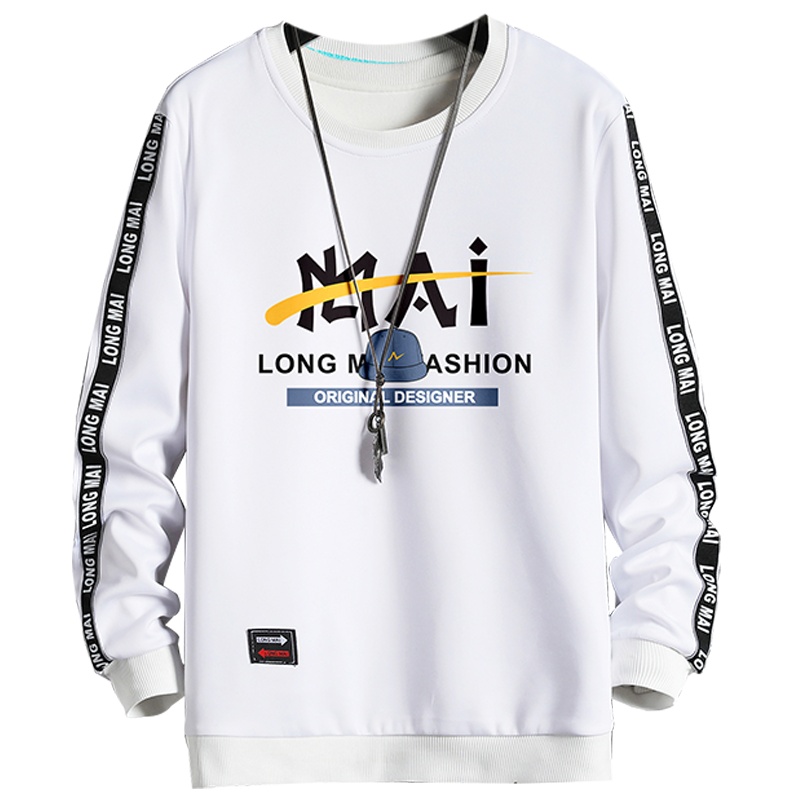 狮臣SHICHEN 个性套装男2023年秋季新款男士运动套装休闲款卫衣套装薄款圆领套头套装男长袖卫衣男装