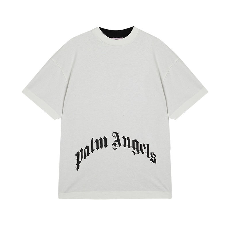 PALM ANGELS 2020新品 男士Logo徽标骷髅拼色印花短袖T恤