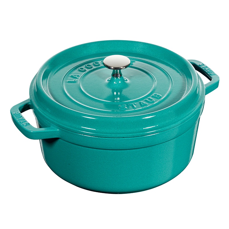 双立人旗下staub珐琅锅法国进口26cm珐琅铸铁锅平底双耳煲汤锅炒锅炖锅煲饭烹饪锅具煮锅电磁炉通薄荷