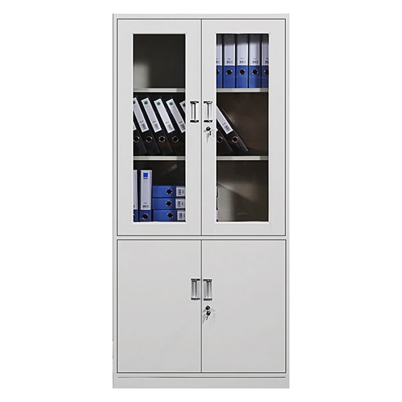 衡爵 文件柜 850*390*1800mm 上三下二层档案柜办公柜铁皮柜资料柜 储物柜