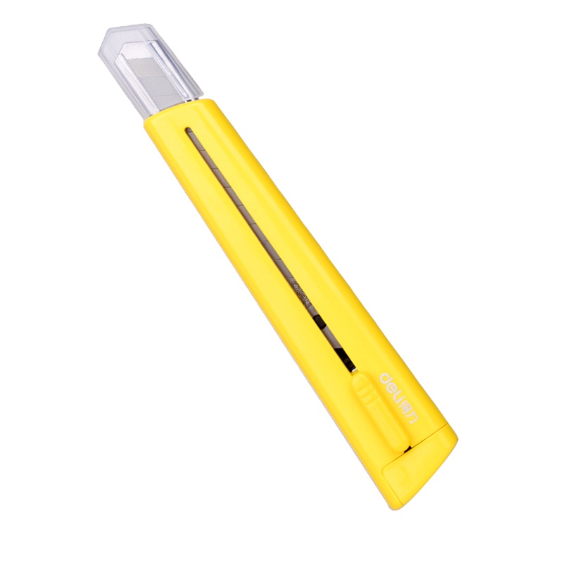 得力裁纸刀金属小号学生美工刀裁纸刀壁纸刀手工小刀刀片不锈钢多功能锋利小巧便捷彩色2038HUAN