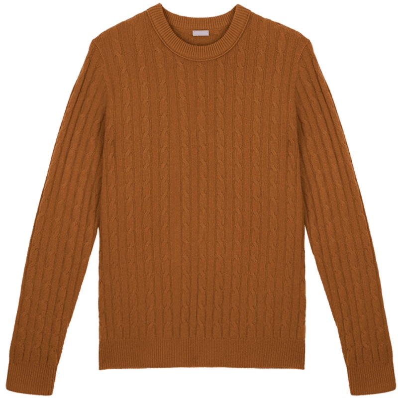 ERDOS 圆领绞花编织纹路设计男士长袖针织羊绒衫
