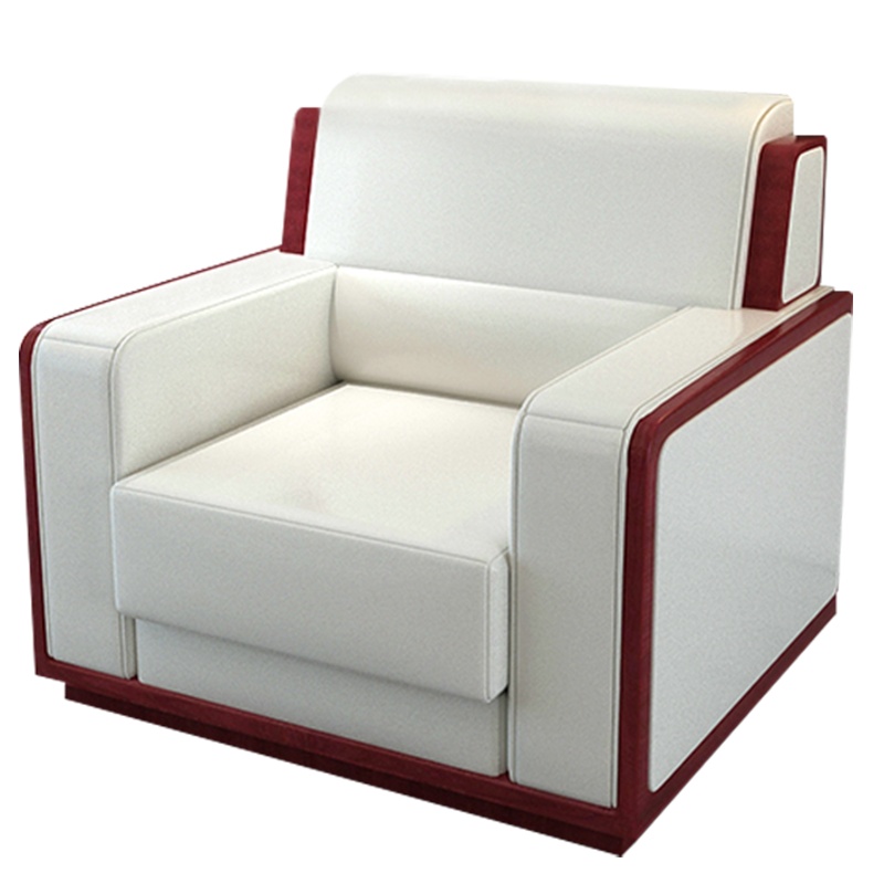 壹墅宫廷新款中式VIP会议接待沙发办公室贵宾接待处商务办公洽谈实木单人位沙发茶几组合