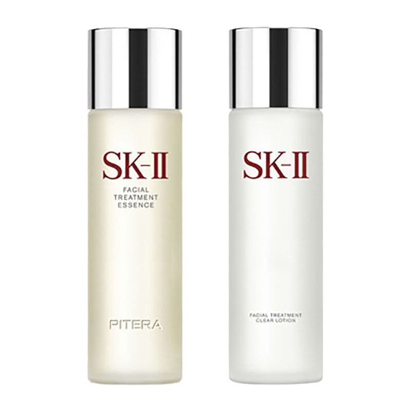 日本 SK-II SK2护肤套装(神仙水230ml+嫩肤清莹露230ml)