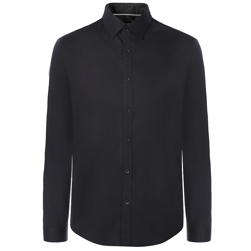 Brloote/巴鲁特男士长袖衬衫2019春秋季商务休闲棉弹翻领男衬衣