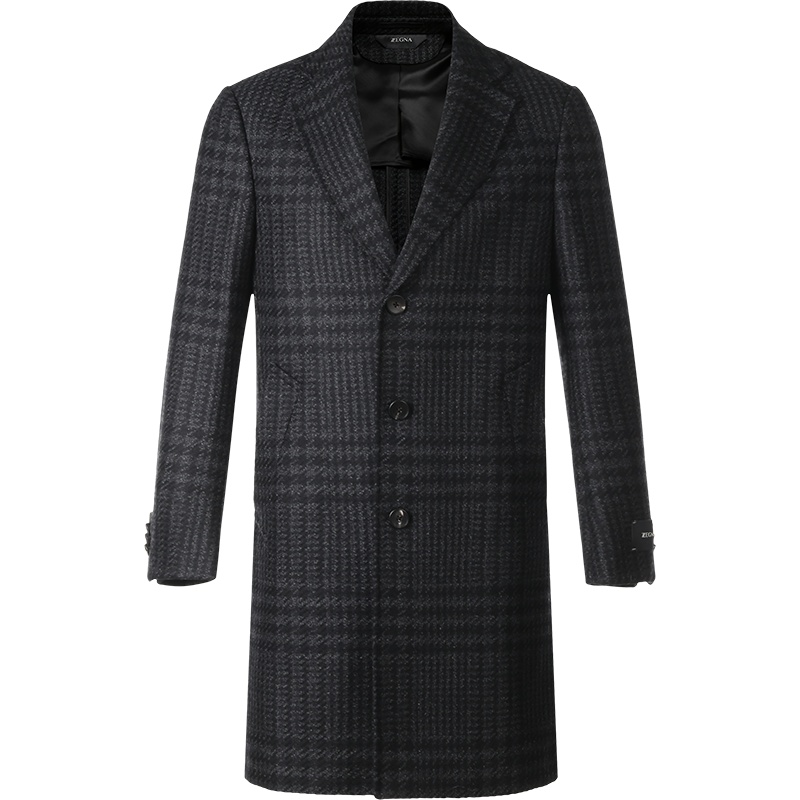 杰尼亚 Z ZEGNA 男士羊毛大衣外套289733 4DG5G0