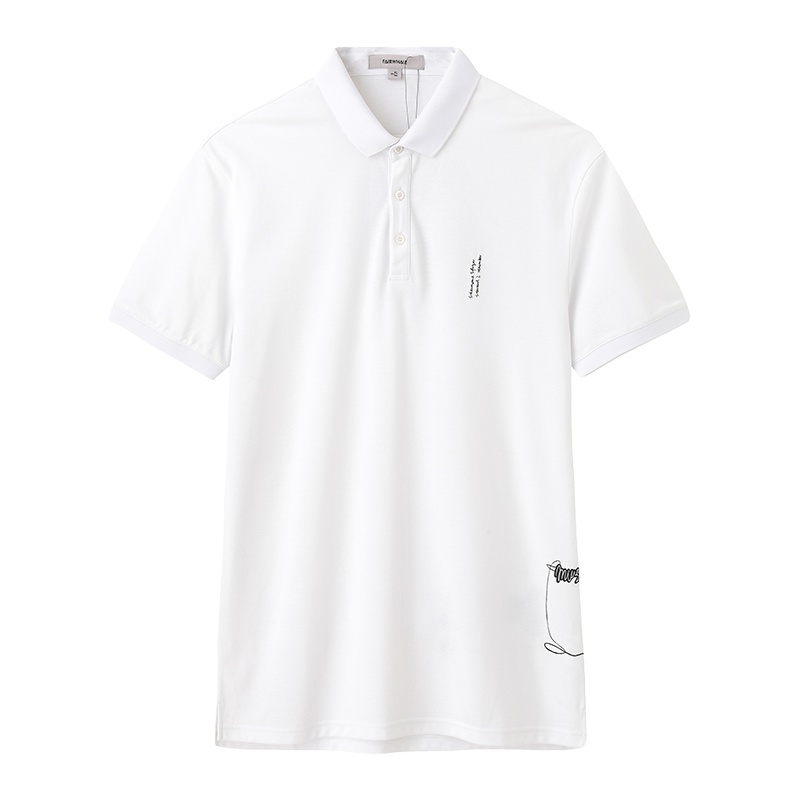 商场同款马克华菲男装2018夏季新款短袖T恤polo衫男简约时尚