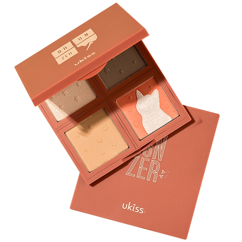 UKISS多色修容粉遮瑕阴影修容高光一体盘侧影粉饼鼻影修颜闪粉棒