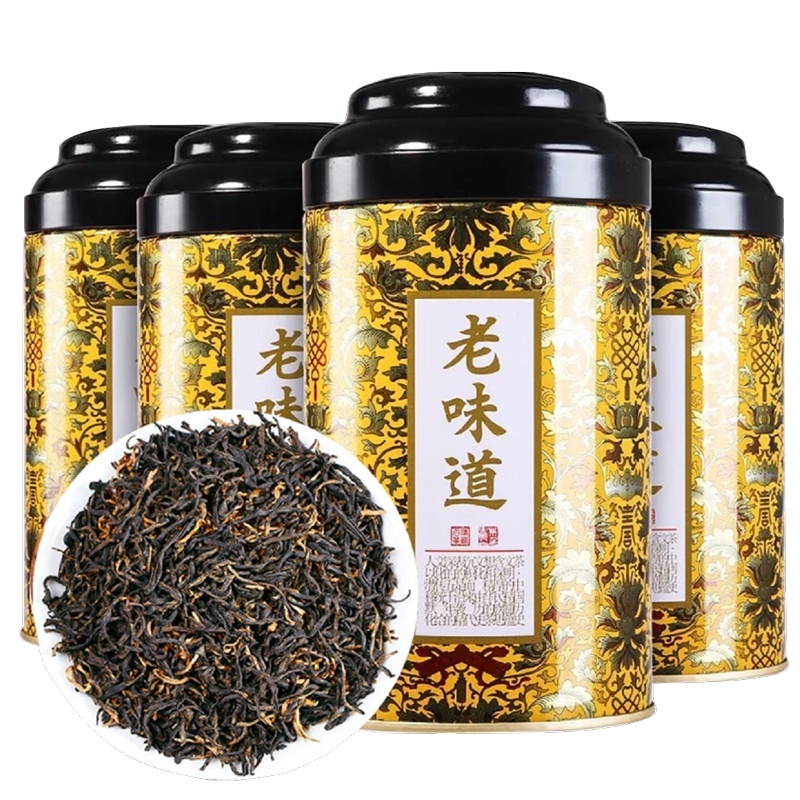 源御露浓香金骏眉小种红茶武夷金俊眉茶叶散装蜜香型老味道黄4罐装共400g[有泡杯]