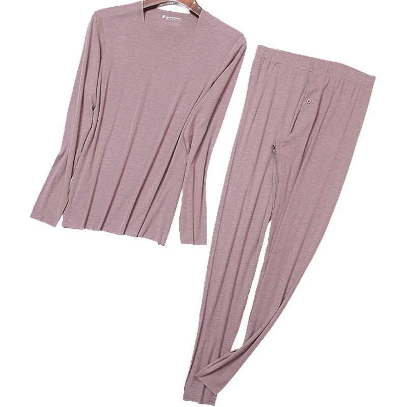 真彩保暖内衣情侣套装薄款咖啡碳暖衣无痕女秋衣秋裤男士内衣