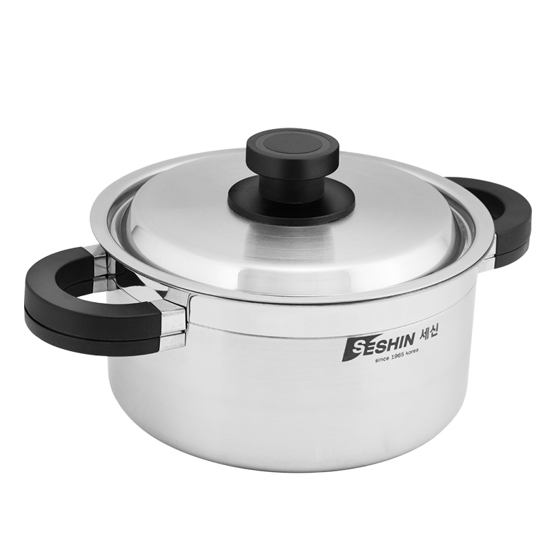 QUEEN SENSE 君圣斯韩国原装进口304不锈钢家用汤锅三层加厚复底不粘锅电磁炉通用